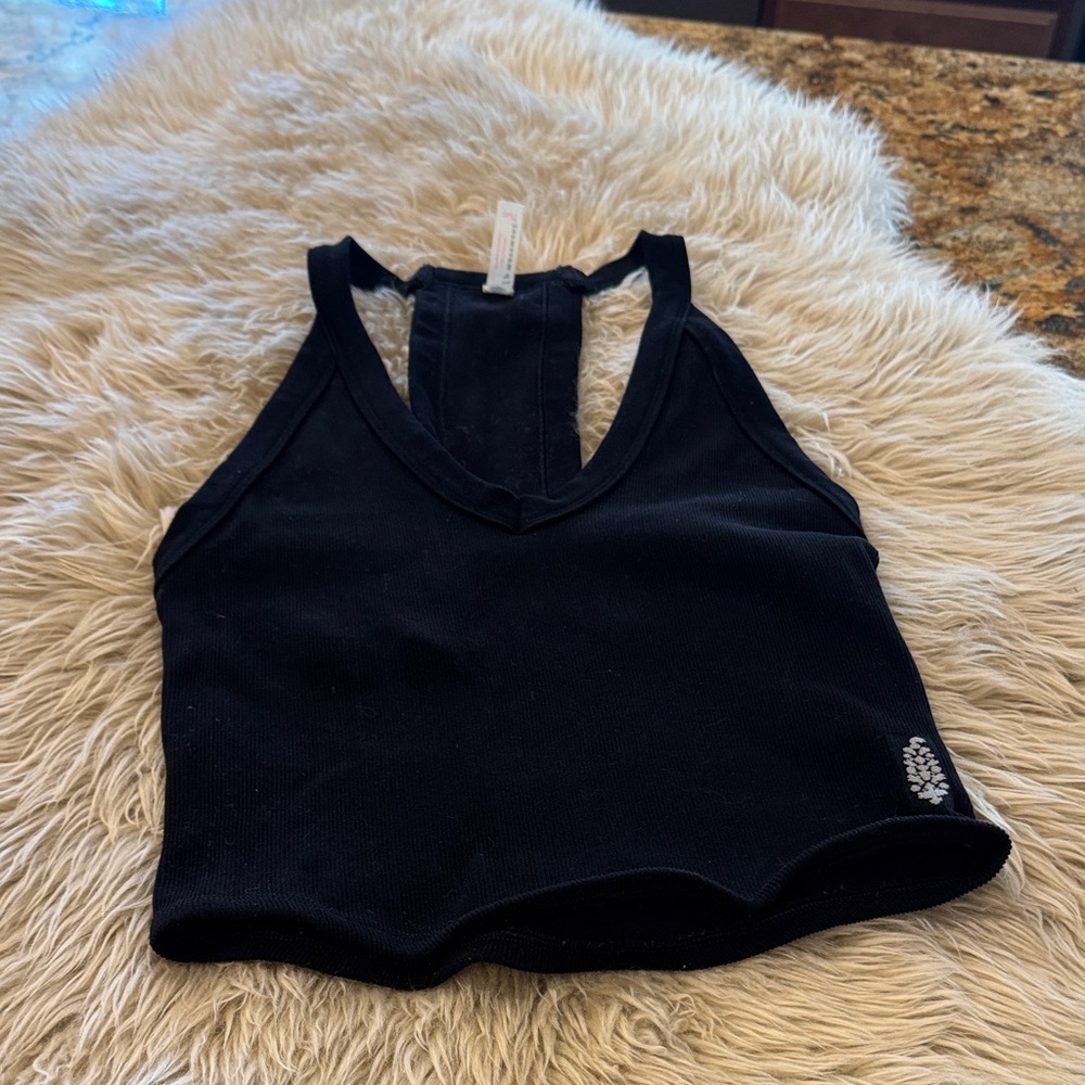 FP Movement All Clear Crop Racerback Tank. Size M/L. Black color. Like new!